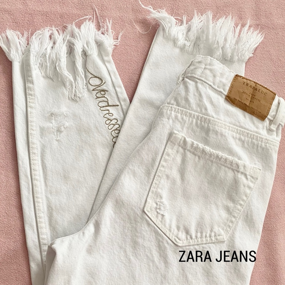 ZARA Jeans Trafaluc Denim Wear Ankle Cropped Size 4 - Picture 4 of 14